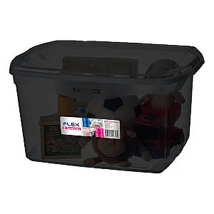 Caixa Organizadora 68 Litros Translucida 64x44x34 Cm Com Tampa e Trava SR971/20 Sanremo