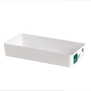 Organizador de Plástico Multiuso Branco 30x15x5,2CM