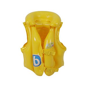 Colete Inflável Infantil Swim Safe ABC Amarelo 51x46