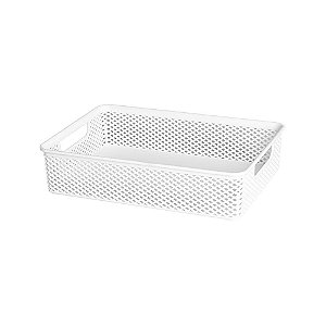 Cesto Organizador Decorativo Multiuso 30x21x7CM Branco