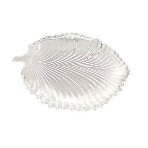 Folha Decorativa Cristal Para Servir Leaf 20,5x17x2,5cm Lyor