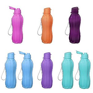 Garrafa Plástica Multiuso Squeeze Colors Solido 600ml