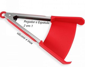 Pegador e Espátula Prática de Silicone e Inox 24Cm 473 Keita