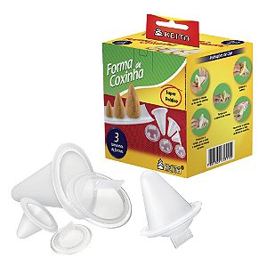 Kit Forma de Coxinha Prático Com 3 Tamanhos CX03F Keita