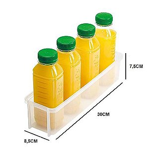 Organizador De Geladeira Multiuso Transparente 8,5x30x7,5CM