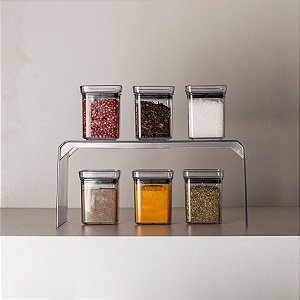 Mini Pote Hermético Organizador Quadrado Lumini 180ML