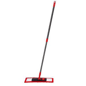 Mop Rodo Microfibra Flat Vermelho / Cinza 72 a 120 cm Camesa