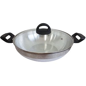 Caçarola Wok Com Tampa nº 28 3 Litros Master Diamantado