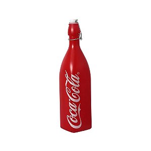 Garrafa Quadrada Hermética Multiuso Coca Vermelha 1 Litro