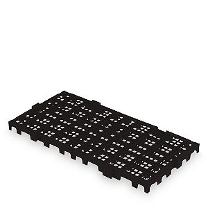 Estrado Piso Pallet Plástico Resistente 25x50 Paletes Preto Trioplast