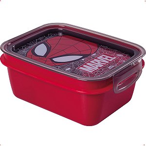 Marmita/Lancheira Homem Aranha 850ML Hermético Div.Removível