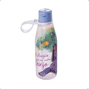 Garrafa Infantil Colorida Disney Wish 530ml Com Tampa e Alça