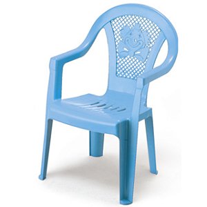 Cadeira Poltroninha Kids Educativa Infantil de Plástico Azul