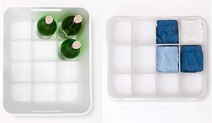 Organizador de Gavetas Fit C/ Divisórias 12 Espaços Branco 10824/3001 Brinox