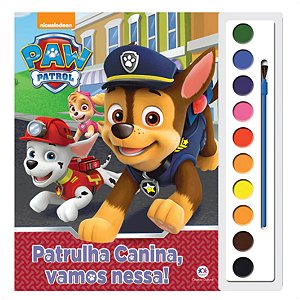 Livro Aquarela Patrulha Canina-Patrulha Canina, vamos nessa!