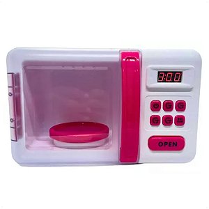 Microondas Infantil Elétrico Giratório Com Sons e Luz 27CM