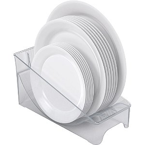 Escorredor e Organizador de Pratos Transparente Prático 29CM