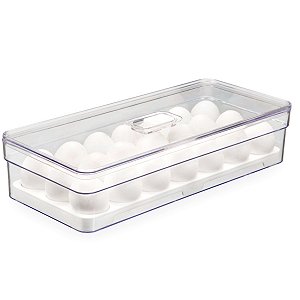 Organizador de Alimentos Porta 21 Ovos 3,6 Lts 34Cm C/ Tampa