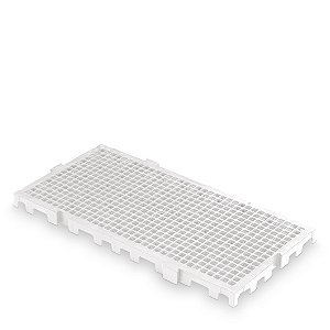 Estrado Piso Pallet Plástico Resistente 25x50 Paletes Branco