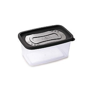 Pote Retangular Para Alimentos Com Tampa 1,2 Litros  013857 Plasútil
