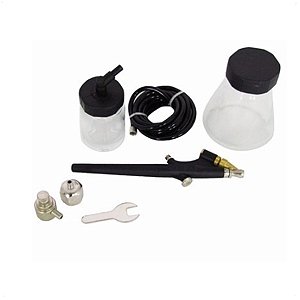 Caneta Aerógrafo Ação Simples Sucção C/ 6 Pçs P/ Aerografia 9MV - Eda
