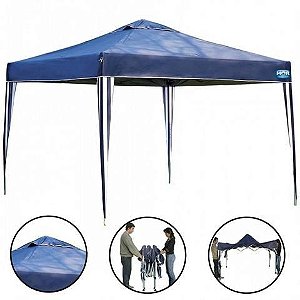 Gazebo X-Flex Oxford com Silvercoating Azul 3m x 3m