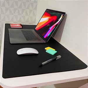 Suporte Desk Pad Em Courino Preto G 75x34,5CM