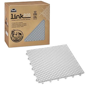 Estrado Plástico Encaixável Piso Branco 1,08M2 12 Placas