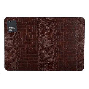 Lugar Americano Prático Premium Croco Mocca 45x30 cm Marrom