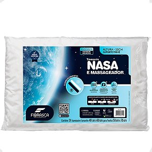 Travesseiro Nasa e Massageador Viscoelástico 60cm X 40cm