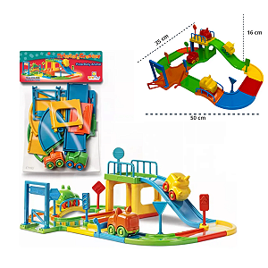 Pista De Corrida Brinquedo Infantil Com 2 Carrinhos Presente