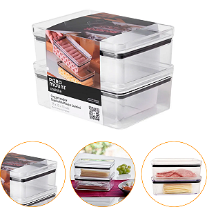 Organizador Duplo Lumini para Frios e Alimentos - Cristal PS