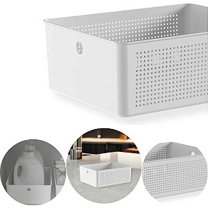 Cesto Organizador Empilhável Multiuso Alça 12 Litros Flow Ou