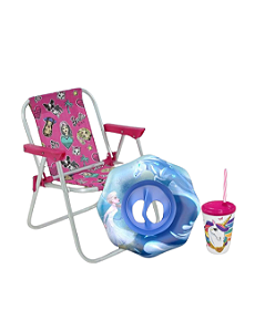 Combo Dia de Piscina Kids – Kit Completo Infantil com Boia, Copo e Cadeira