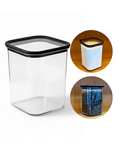 Pote Hermético Quadrado 10,8x10,8x15,2cm 1 L 123 Organizei