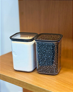 Kit 2 Potes Organizadores Hermético Com Tampa Mantimentos