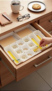 Combo Gaveta Inteligente: Kit 14 Organizadores Modulares Paramount