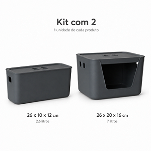 Combo Organização Fly – Organizador 7L com Abertura Frontal + Organizador 2,6L