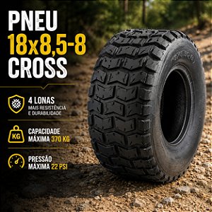 Pneu 18x8,5-8 Off Road Qadricíclo Cross 4 Lonas Onetools