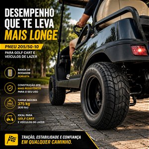 Pneu 205/50-10 Aro 10 Golf Cart Off Road Lazer 6PR Major