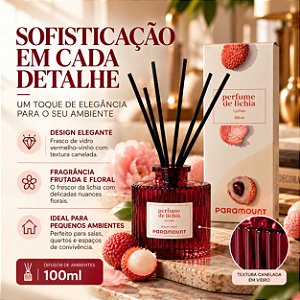 Difusor De Ambiente Com Perfume De Lichia 100ml Com Varetas