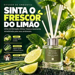 Difusor de Ambientes Aromatizador com Frescor de limão 50ml