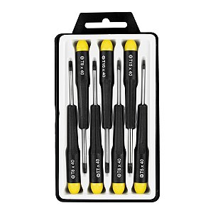 Jogo de Chave Torx de Precisão C/7 PCS T5 - T15 8NI Eda