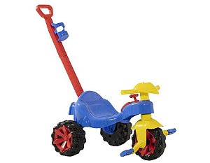Triciclo Toy Kids Azul 2 em 1 C/ Haste P/ Empurrar 908 Paramount