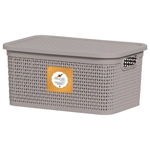 Caixa Organizadora Rattan 15 L Areia 1131 Rischioto