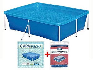 Piscina Infantil 2000 Litros + Capa + Forro Mor