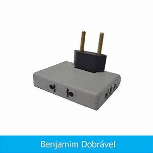 Adaptador de Tomadas Benjamim Dobrável Trioplast