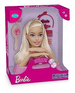 Boneca Infantil Barbie Busto Styling Head Com Frases Pupee
