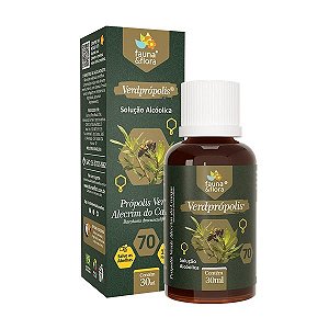 PRÓPOLIS VERDE ALCOÓLICO ALTA CONCENTRAÇÃO 70% 30ML - FAUNA E FLORA