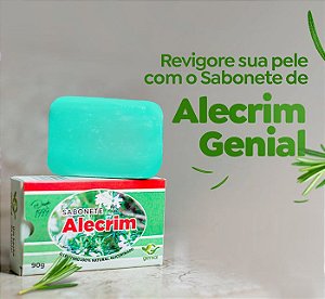 SABONETE NATURAL GLICERINADO DE ALECRIM 90G - GENIAL